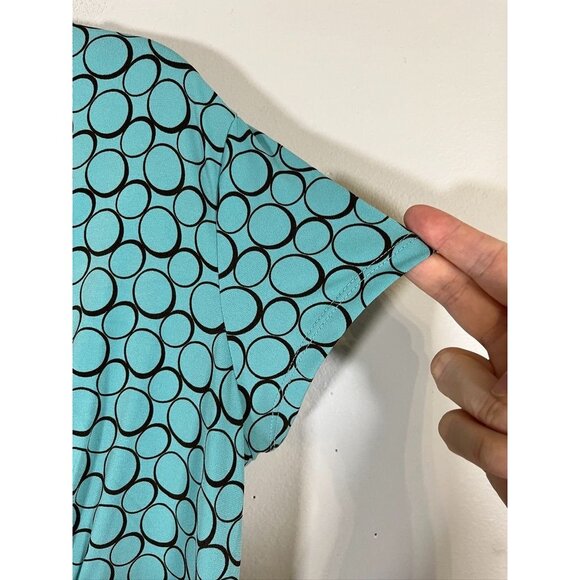 Retro Babydoll Top PL Blue Peplum Y2K Classic Chic Preppy Artsy Funky Disco 80s - Picture 7 of 13